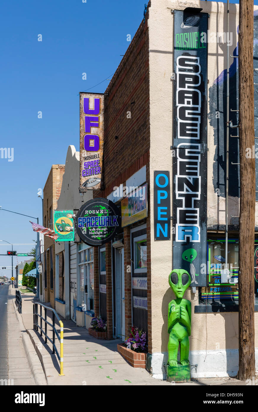 The Roswell UFO Space Center in the town of Roswell, New Mexico, USA Stock Photo