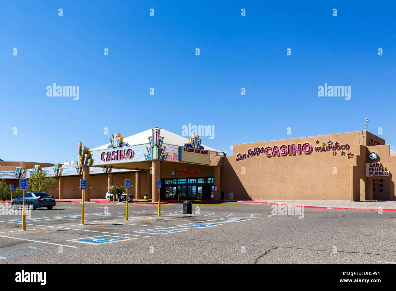 Native American Casino in San Felipe Pueblo, north of Albuquerque, New Mexico, USA Stock Photo