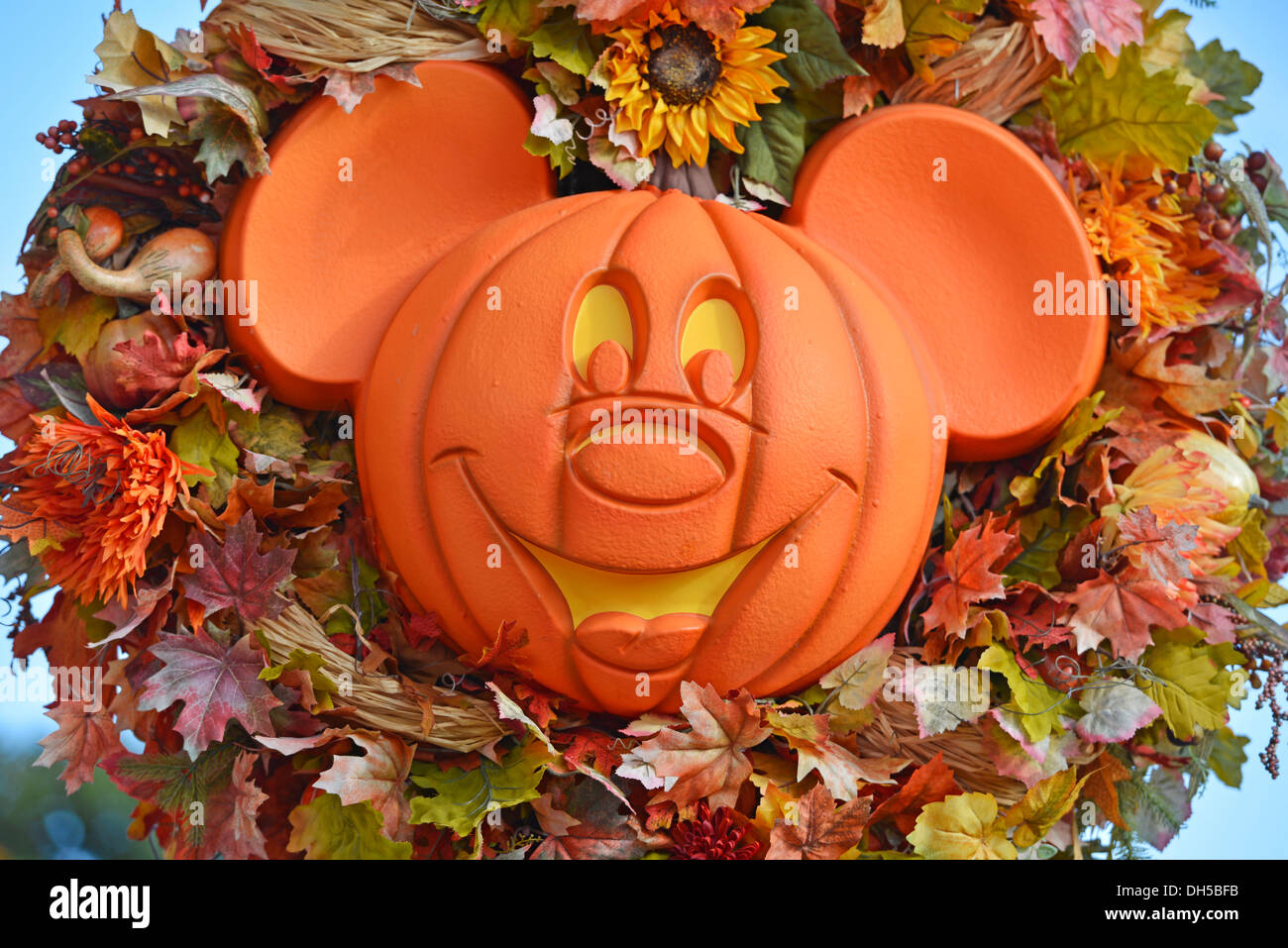Halloween Decorations, Disney World, Orlando Florida Stock Photo