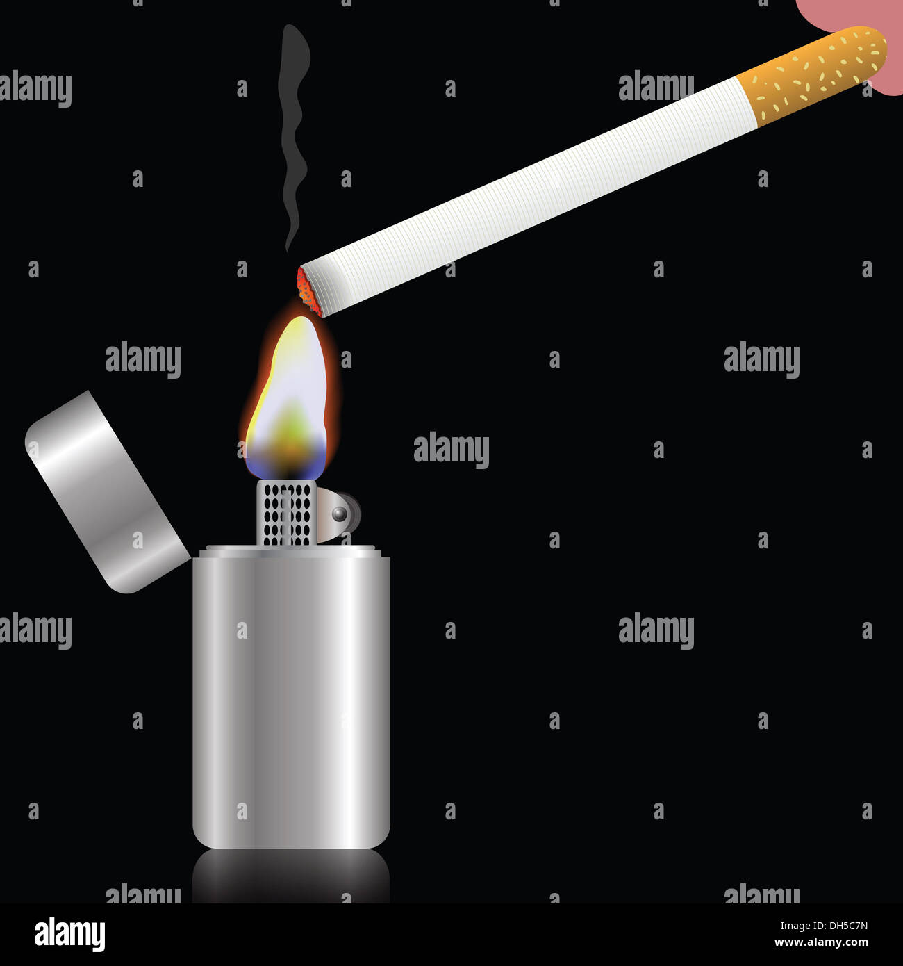 cigarette and lighter Stock Photo Alamy
