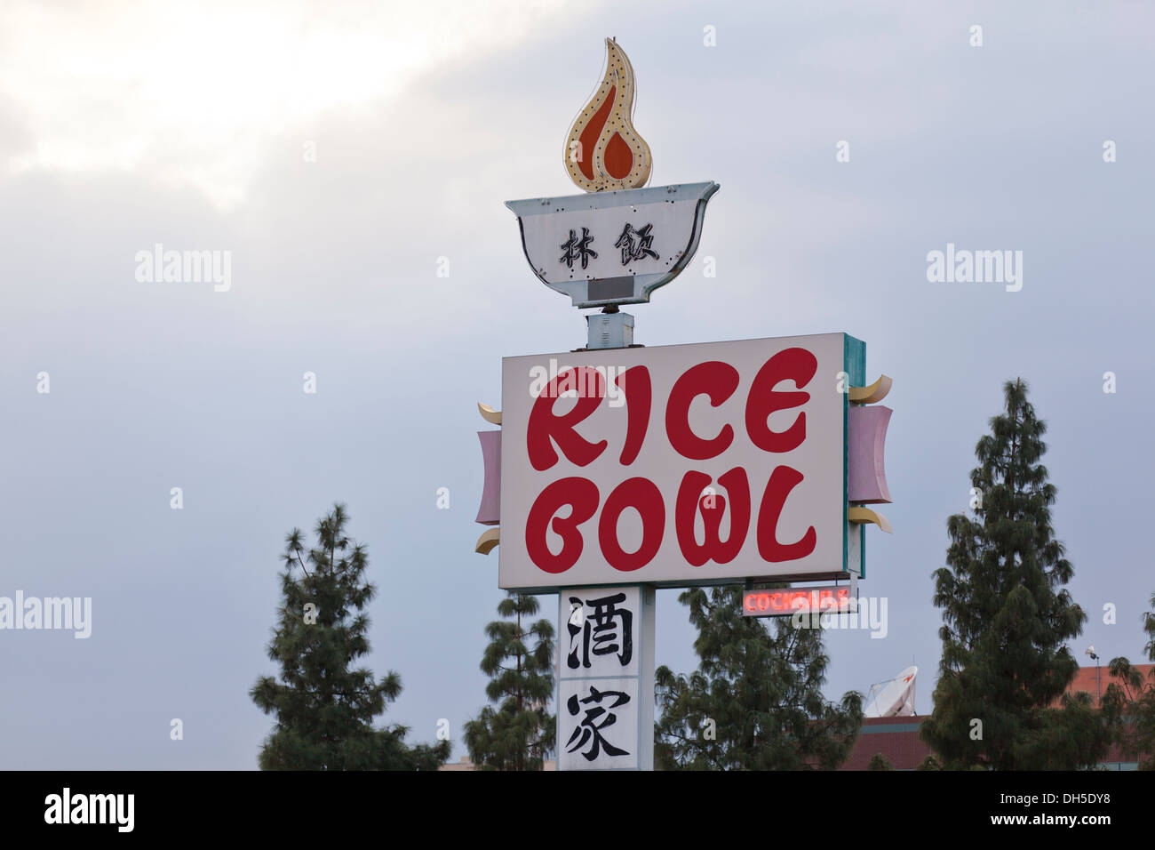 Chinese food restaurant sign Stock Photo