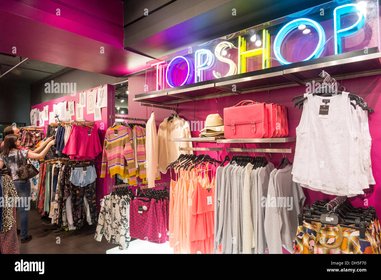 Clothes in topshop oxford street hi-res stock photography and images - Alamy