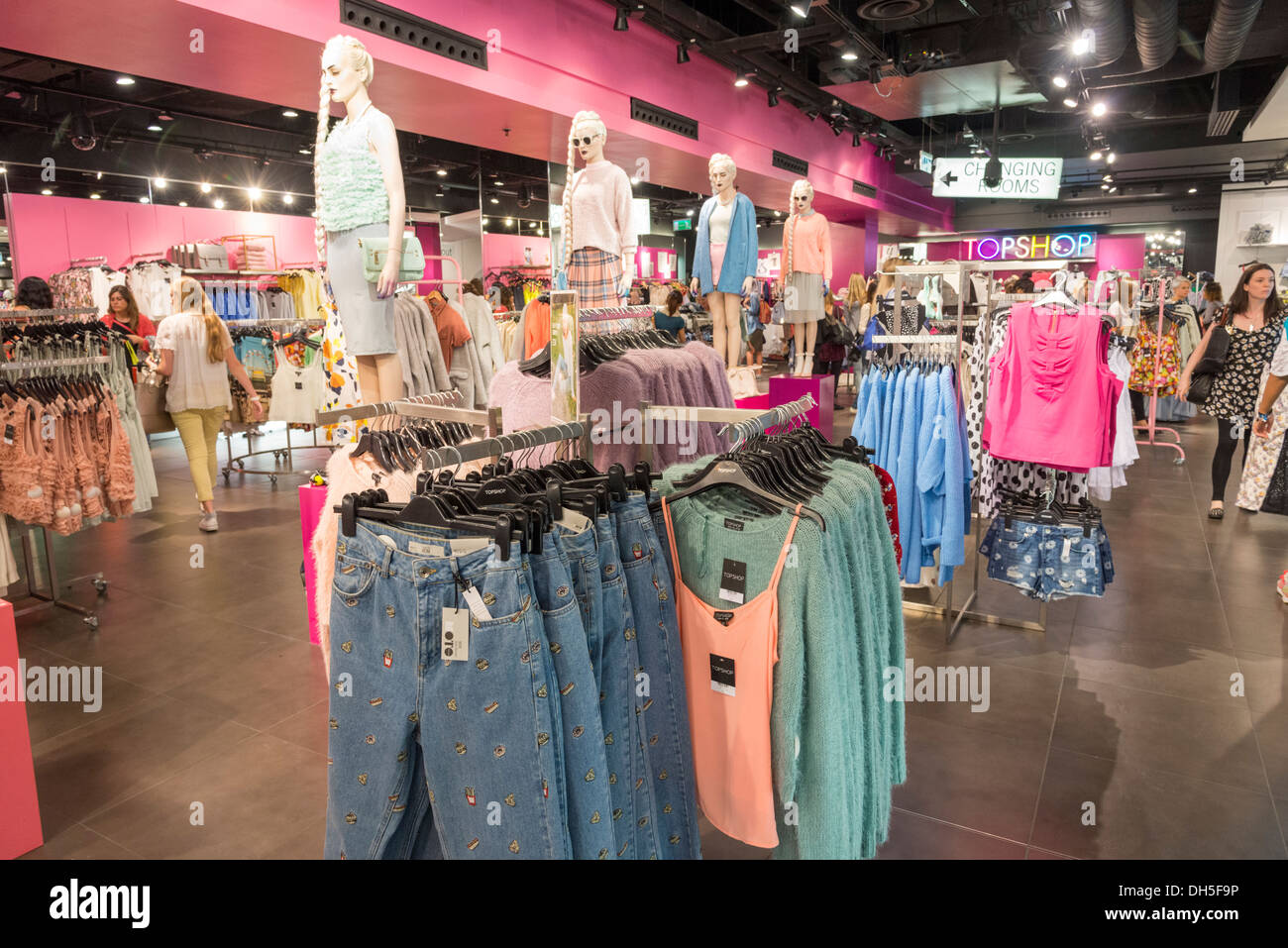 Women's clothes in Topshop, Oxford Street, London, England, UK Stock Photo  - Alamy