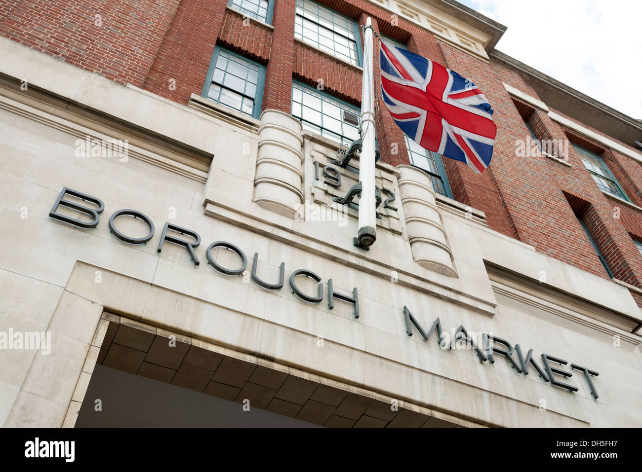 Borough Market entrance, London, England, UK Stock Photo