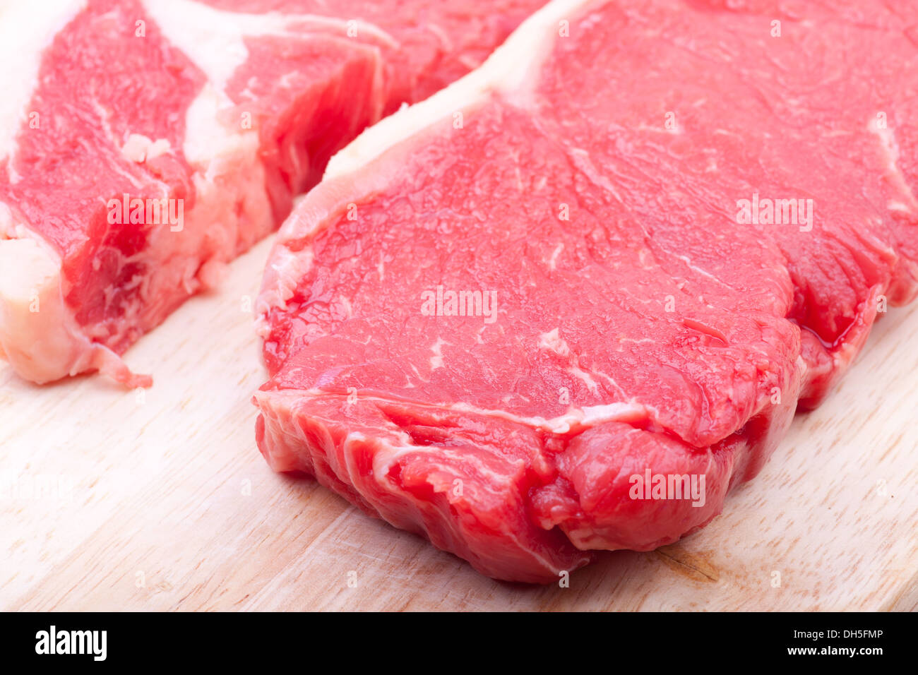 Raw rumpsteak cut from roastbeef Stock Photo Alamy