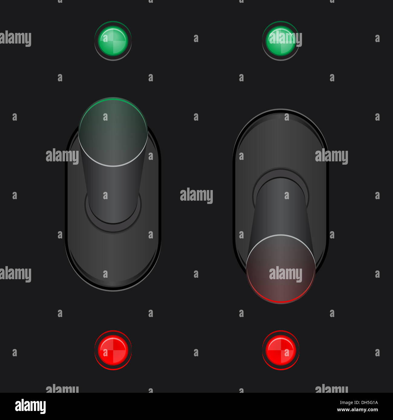 On and off switch set Stock Photo - Alamy