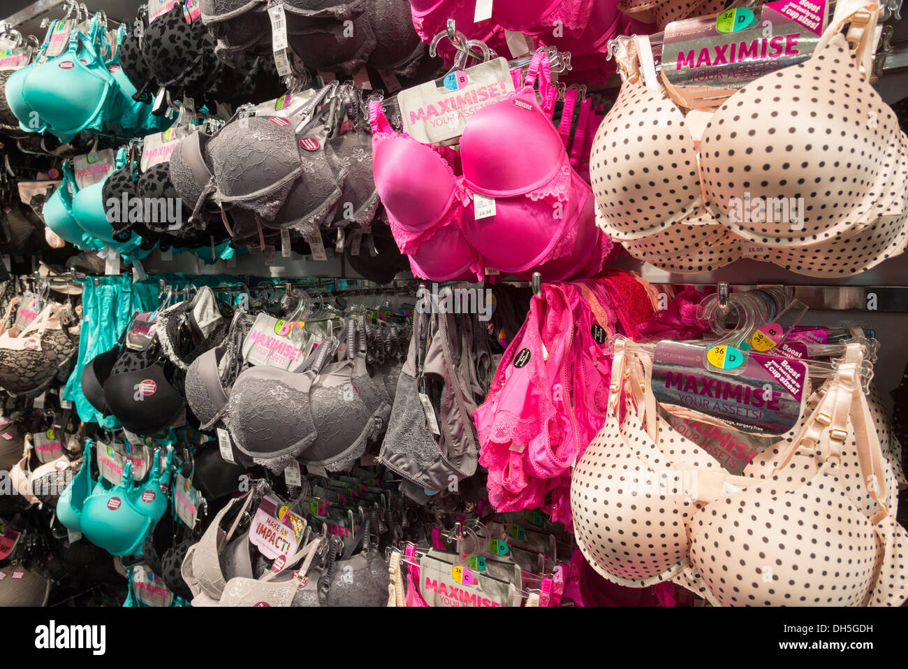 Women's bras at Primark, UK Stock Photo - Alamy