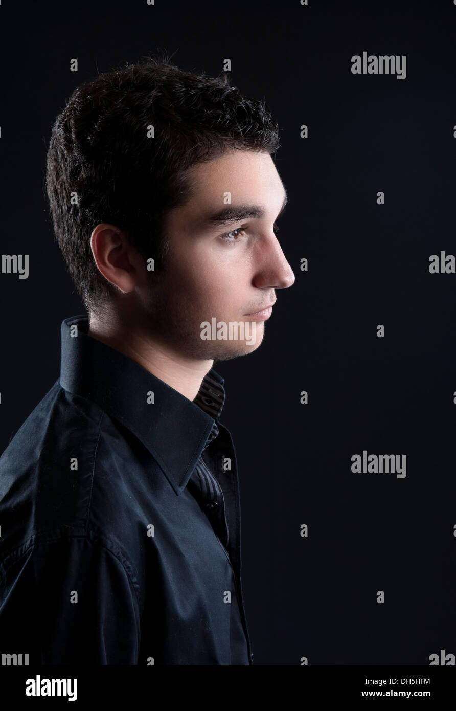 Black boy profile hi-res stock photography and images - Alamy