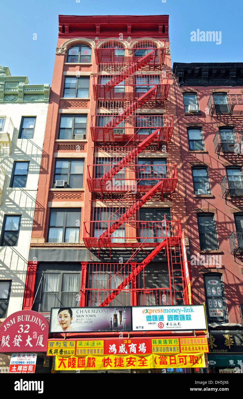 Social housing in Chinatown, New York, USA Stock Photo