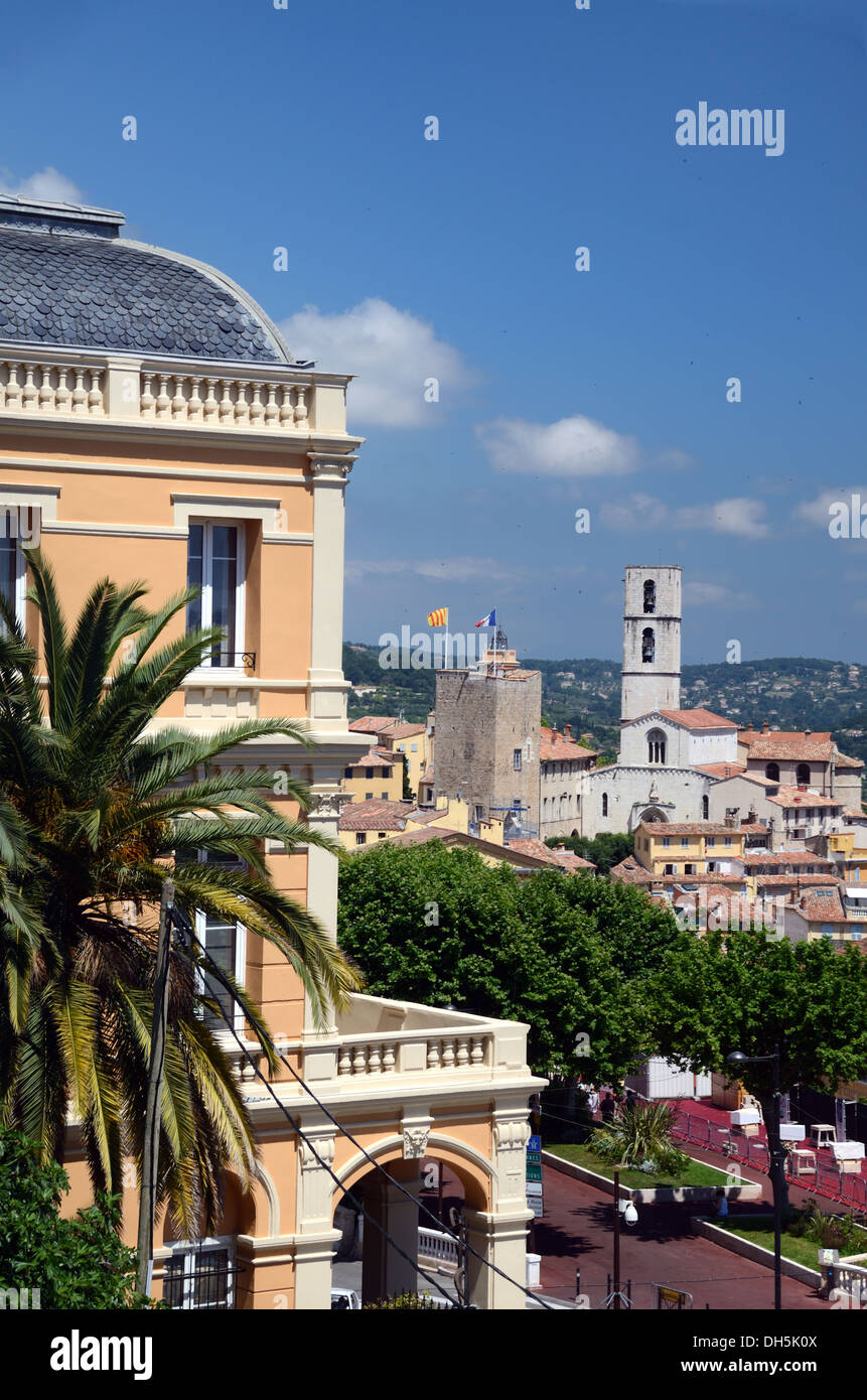 View over the Belle Epoque era Casino & Old Town or Historic District Grasse Alpes-Maritimes France Stock Photo