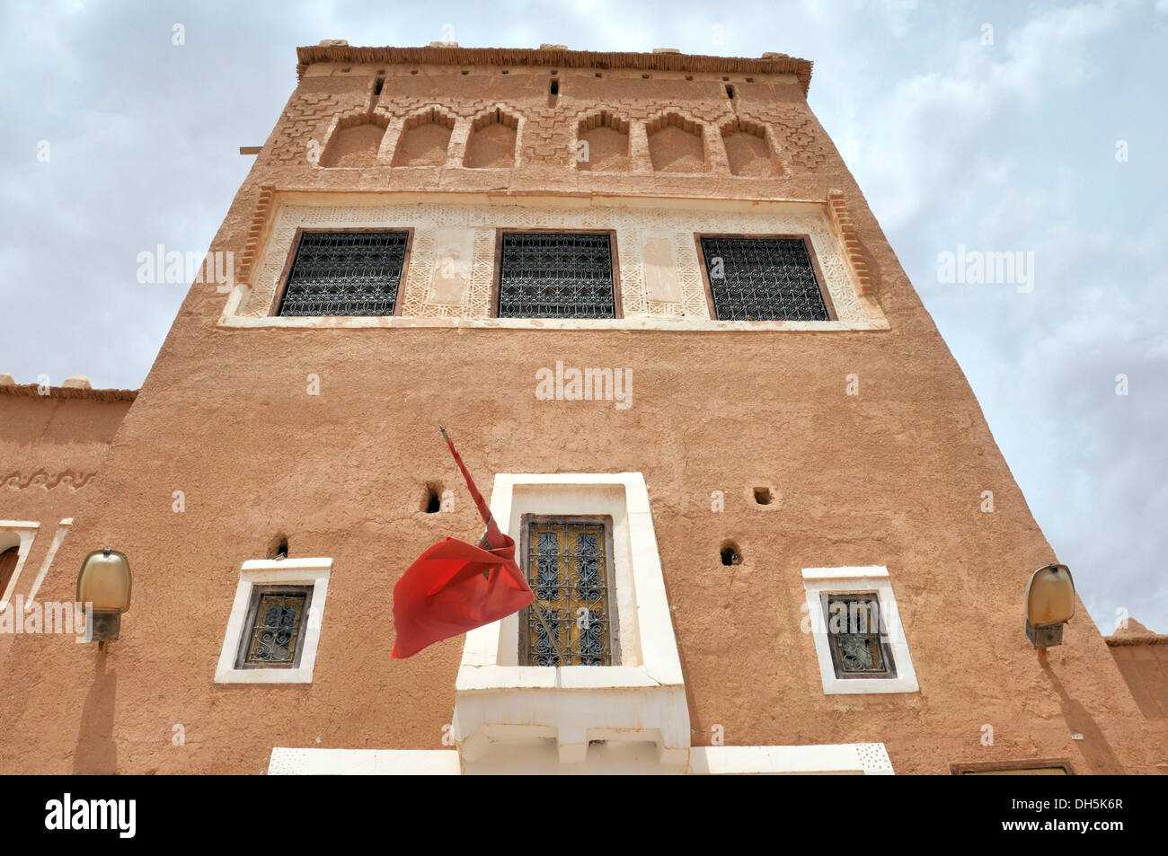 Ministry of Culture, rammed earth architecture in the old town or Medina, Ouarzazate, Morocco, Africa Stock Photo