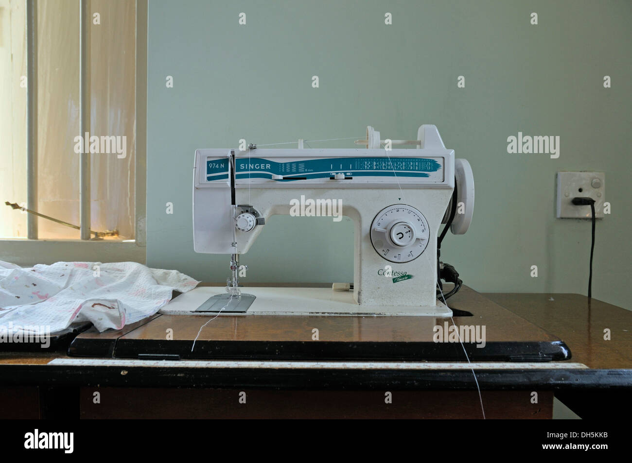 Singer sewing machine, school for the deaf, Beliatta, Sri Lanka, Ceylon ...