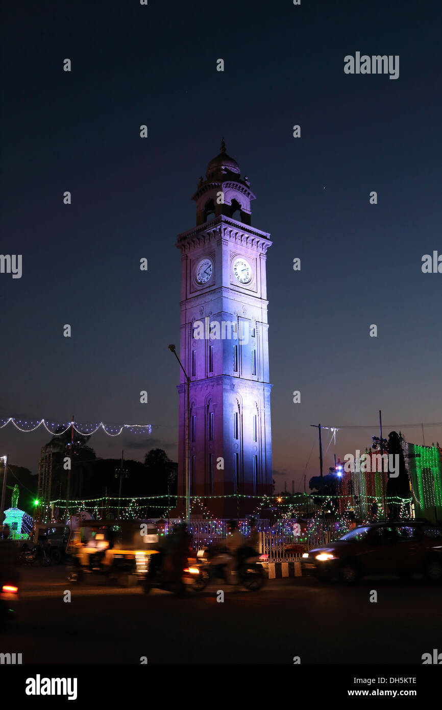 The Silver Jubilee clock tower, Mysore Palace, Mysore, Karnataka state, India Stock Photo Alamy