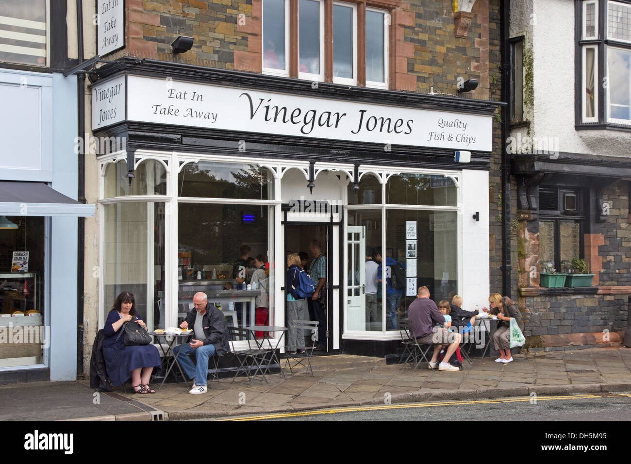 Vinegar Jones fish & chip shop, Bowness Stock Photo Alamy
