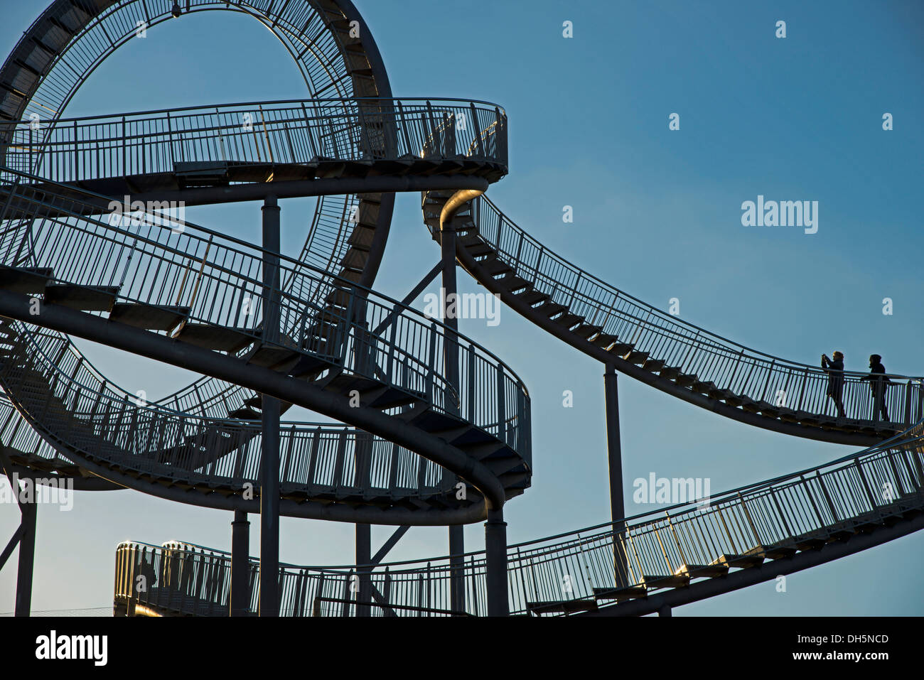 Landmark "Tiger & Turtle - Magic Mountain" by Heike Mutter and Ulrich Genth, walkable sculpture in the shape of a roller Stock Photo