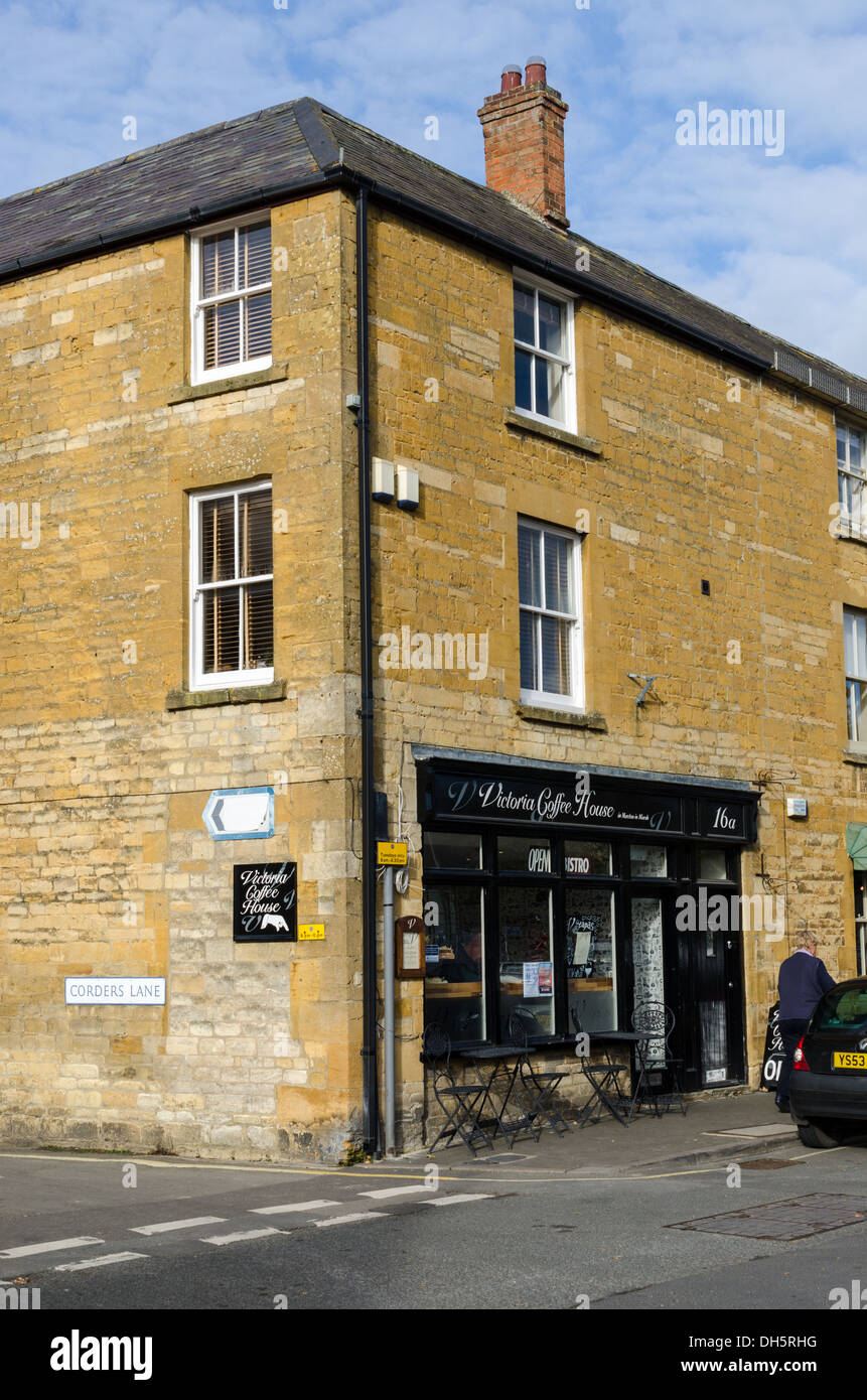 Victoria Coffee House in MoretoninMarsh in the Cotswolds Stock Photo