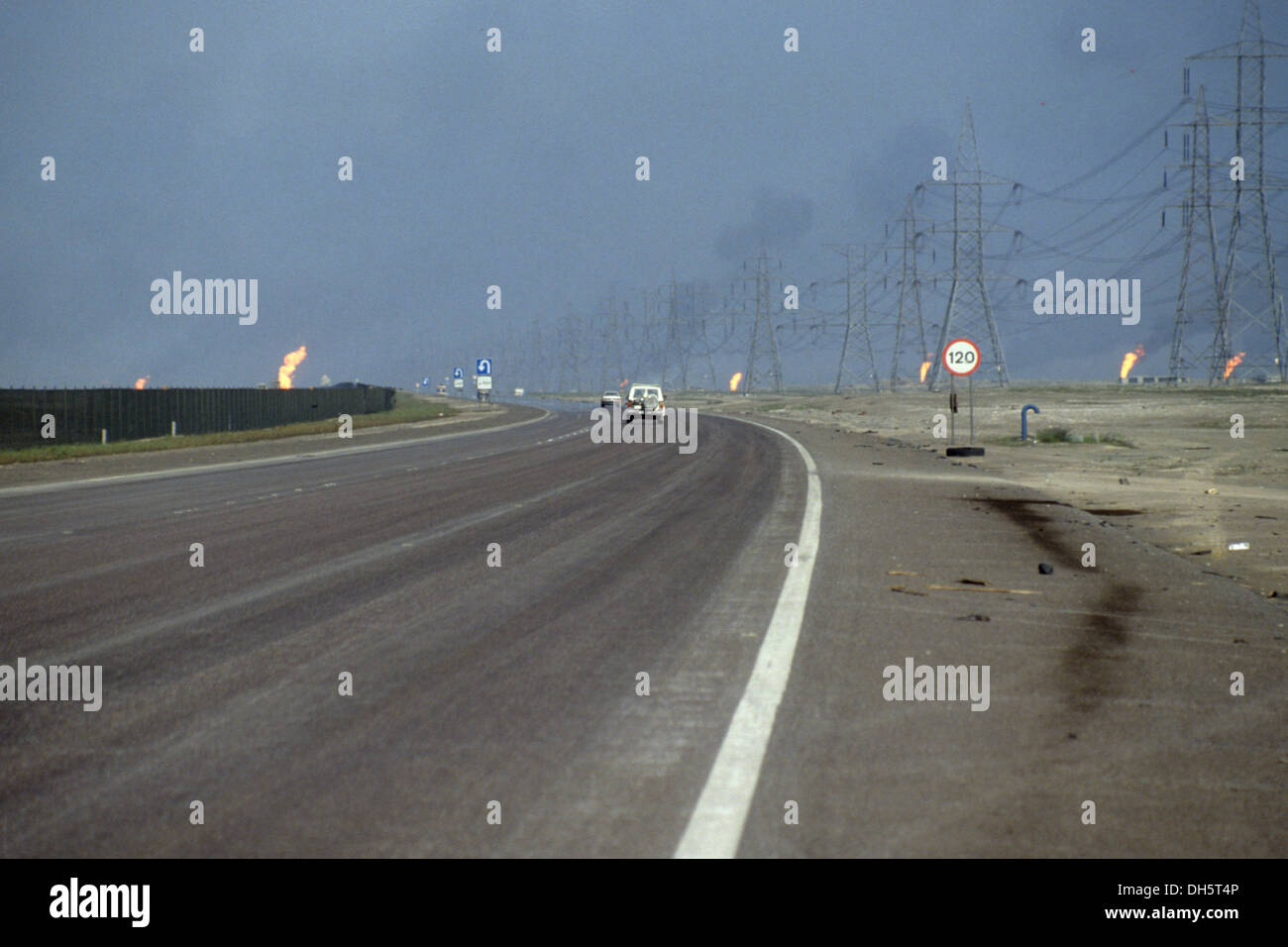 The aftermath of the 1991 Gulf War in Kuwait oil wells in fire in the