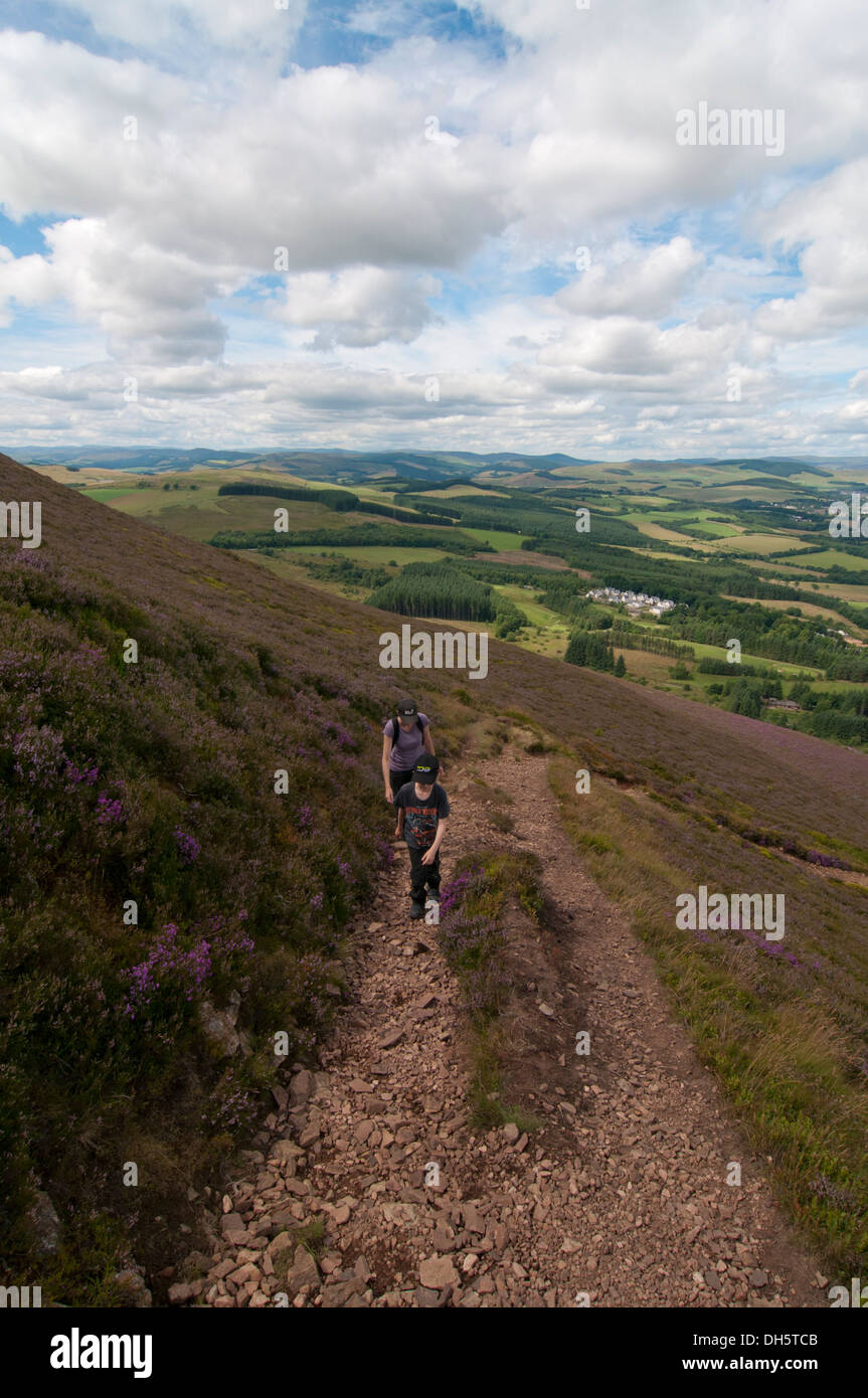 The Eildon Hills Walkers High Resolution Stock Photography and Images ...