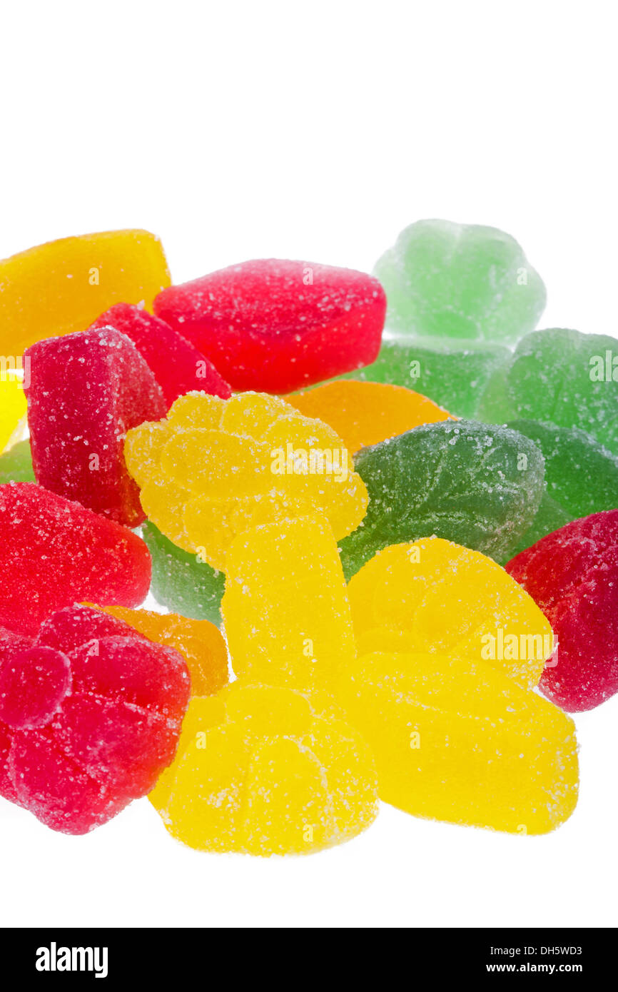 Delicious colorful marmalade on white background Stock Photo Alamy