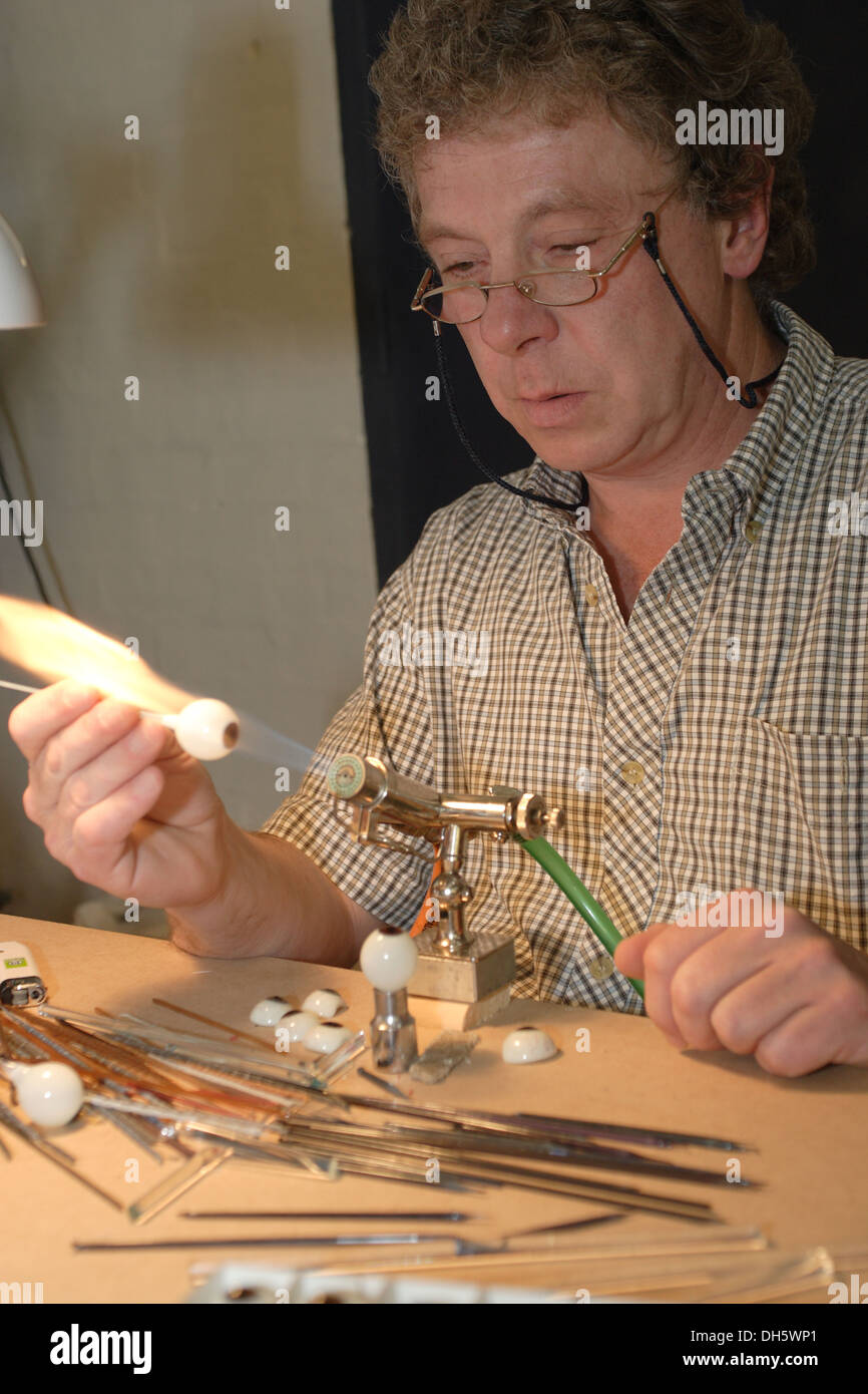 Glass eye maker Stock Photo Alamy