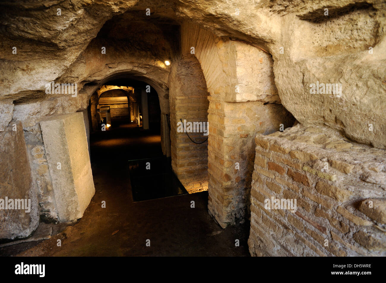 Italy, Rome, Sepolcro degli Scipioni, tomb of the Scipios, ancient roman tombs Stock Photo