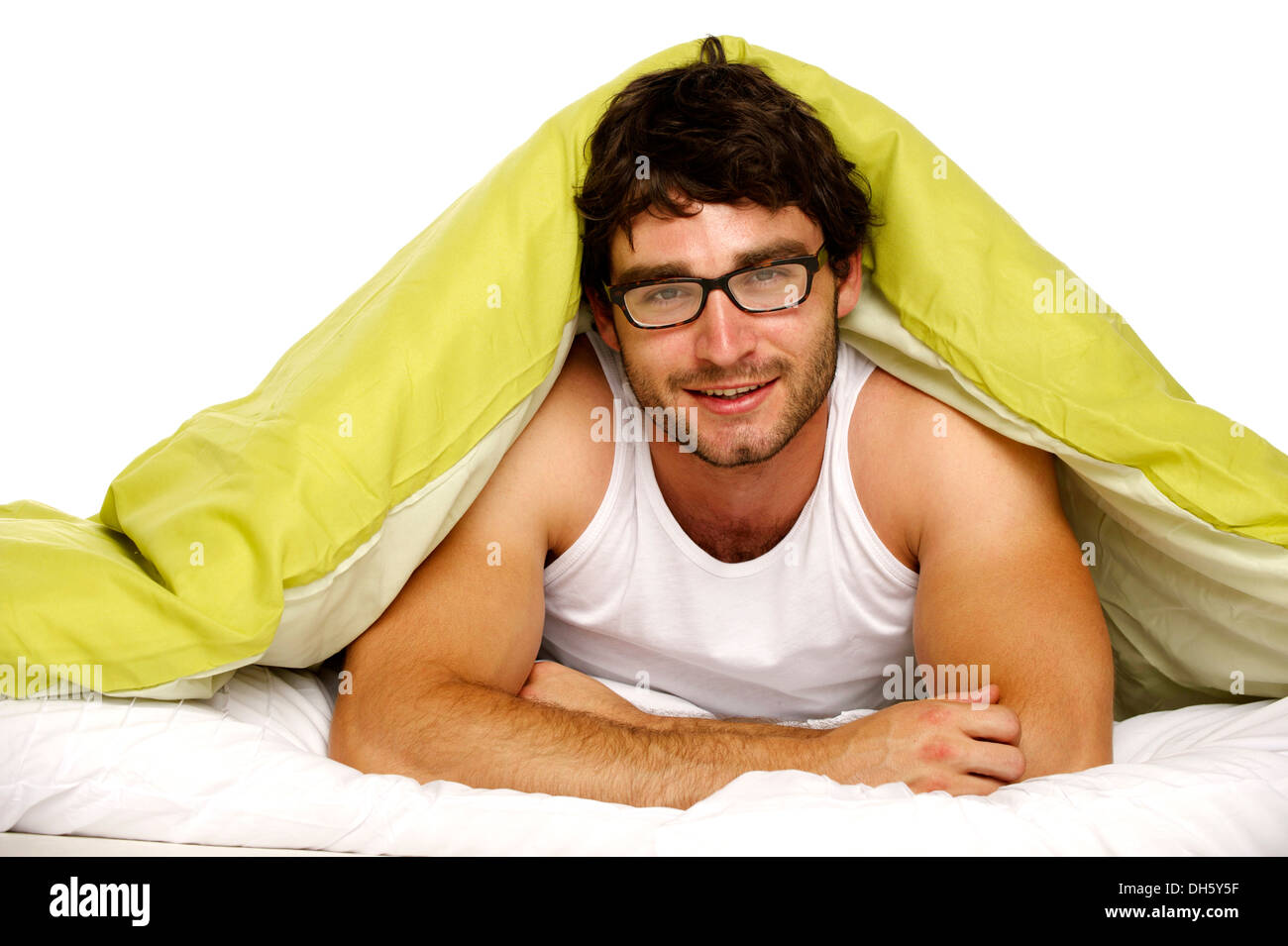 Man bed pillow sleep hi-res stock photography and images - Alamy