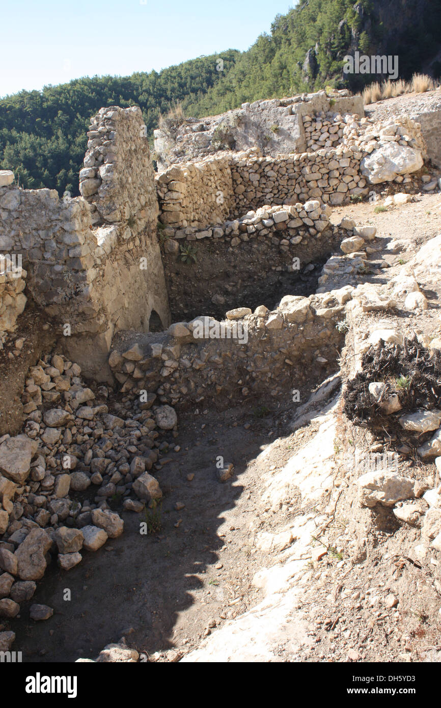 Inside the walls of Alara castle. Stock Photo