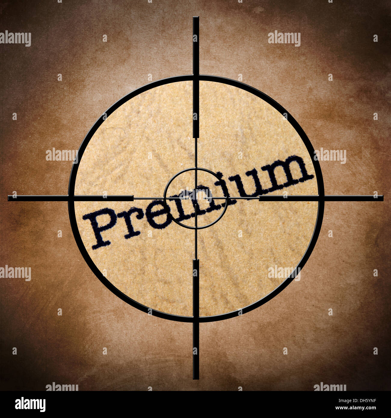 Premium text in target Stock Photo - Alamy