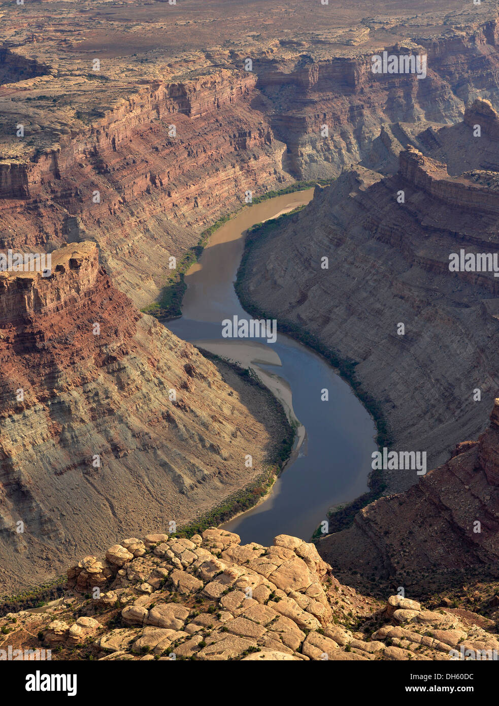Aerial view, The Confluence, confluence of the Colorado River and Green