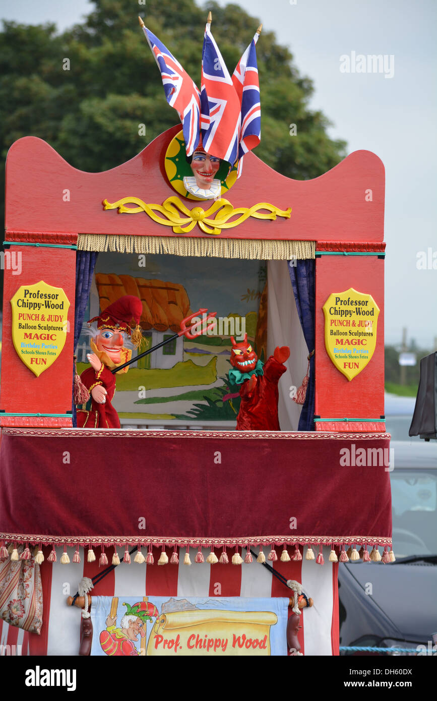 Punch and Judy show in the English summer. Stock Photo