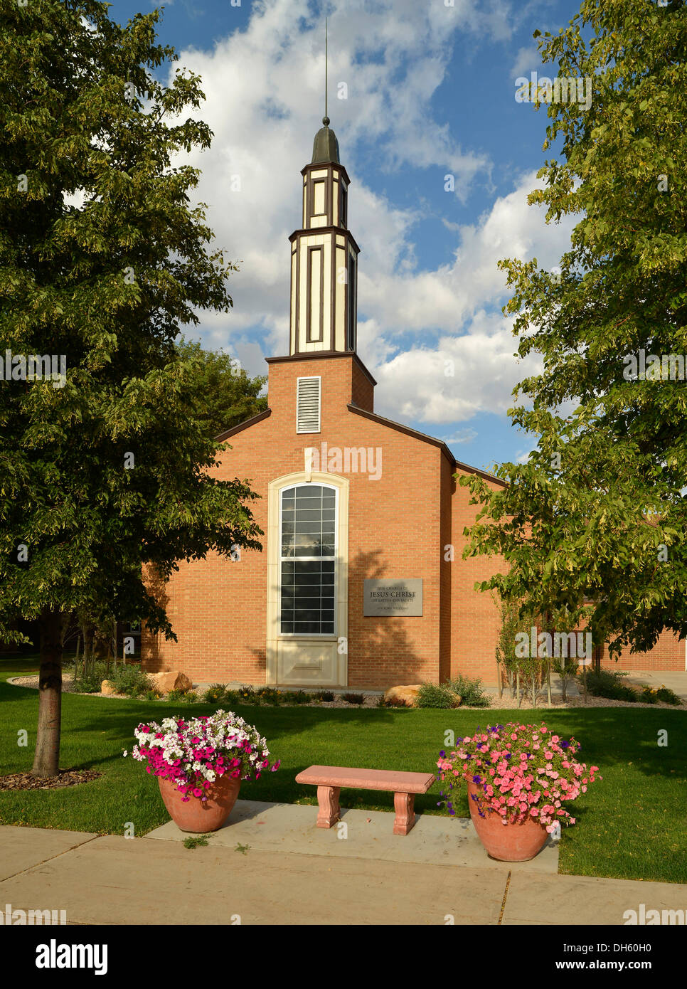 Mormon Church, The Church of Jesus Christ of Latter-Day Saints, Monticello, San Juan County, Utah, United States of America, USA Stock Photo