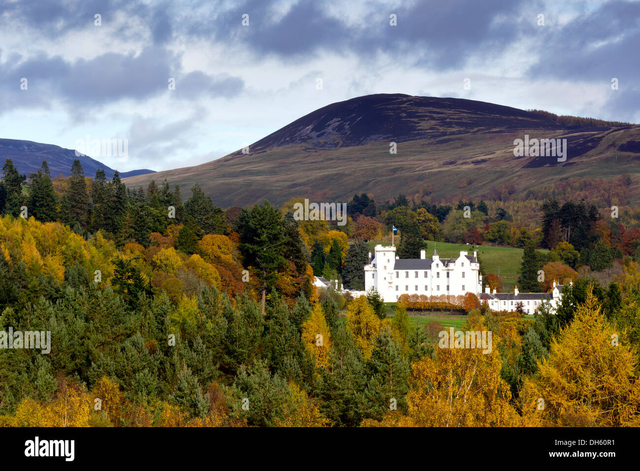 Autumn scene at Blair Castle Blair Atholl Perthshire Scotland UK Stock Photo