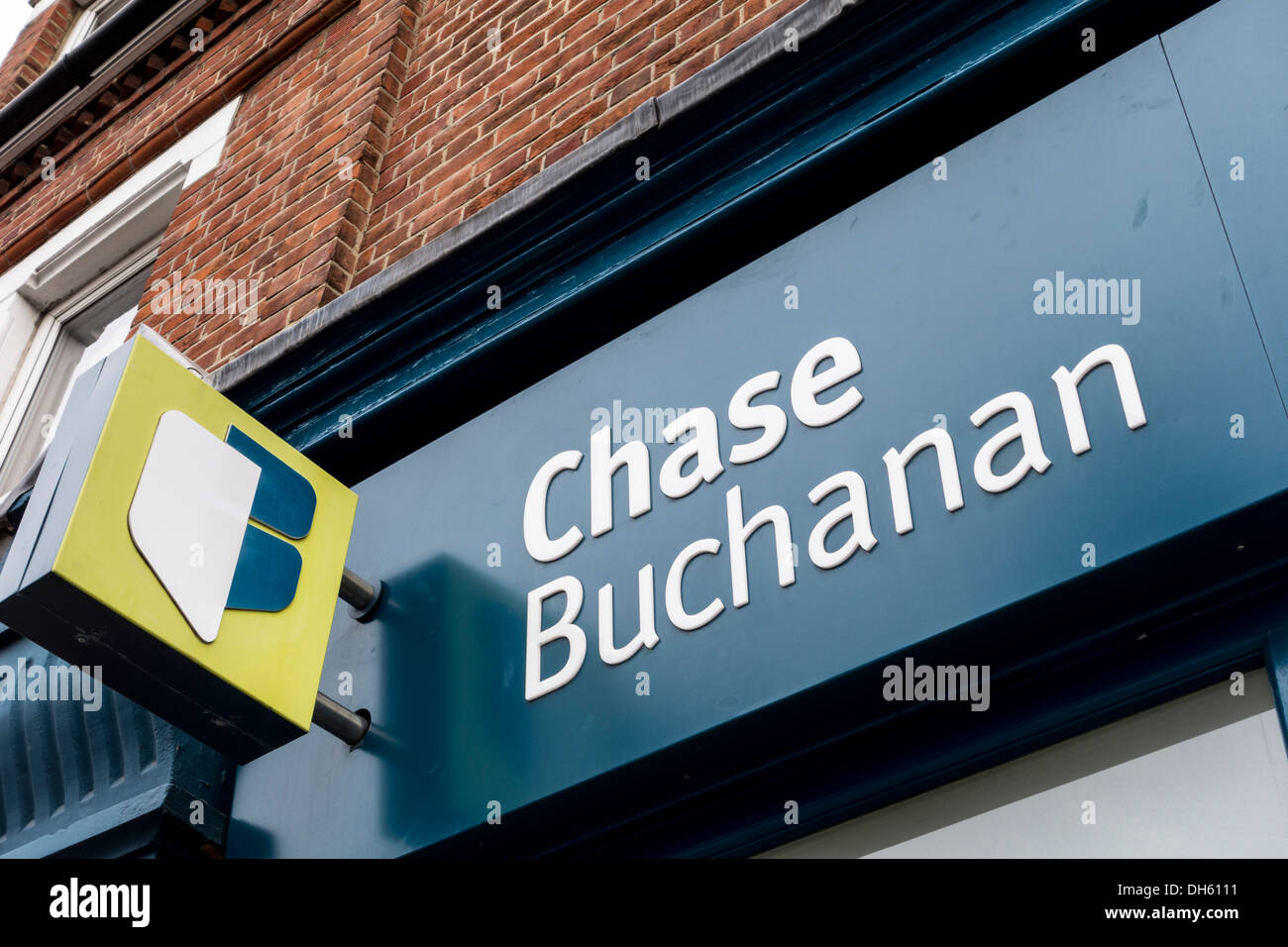 Chase Buchanan Estate Agent sign, London, UK Stock Photo Alamy