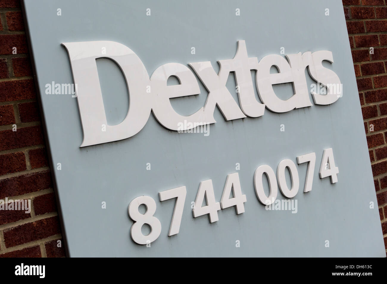 Dexters Estate Agent sign, London, UK Stock Photo Alamy