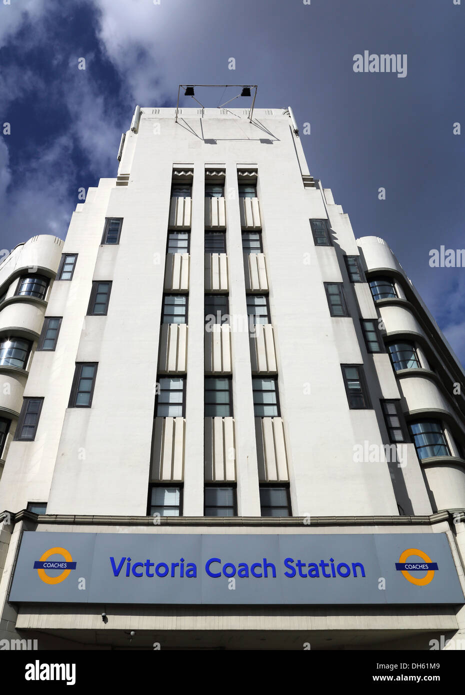 the art deco victoria coach station London Stock Photo