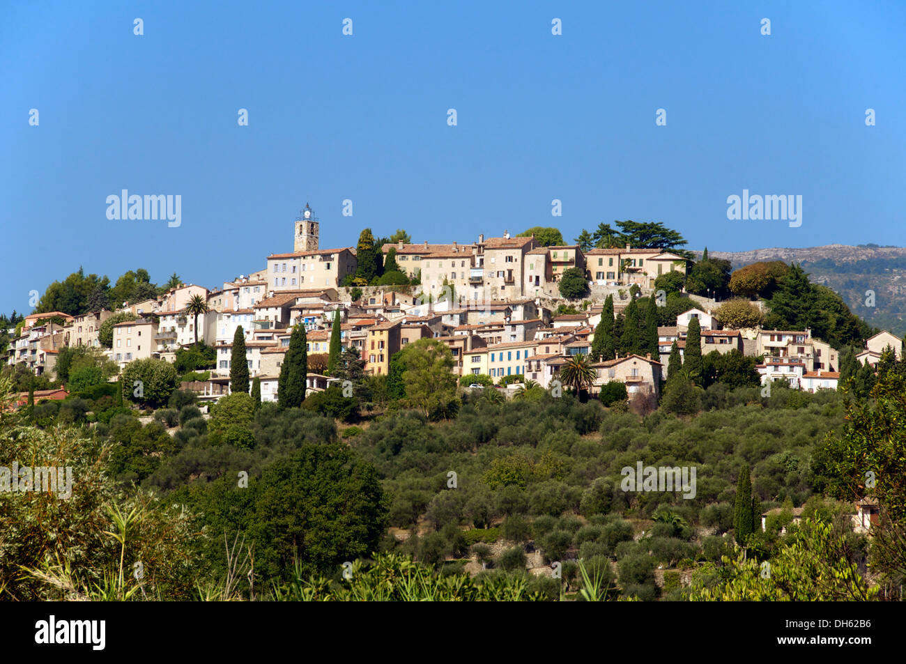 Chateauneuf hilltop village Provence France Stock Photo