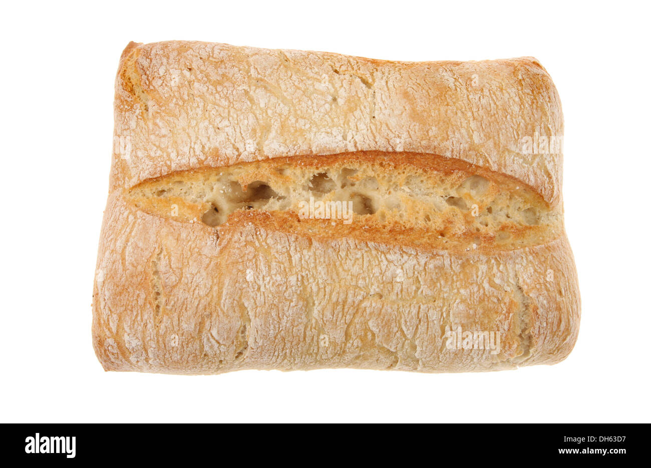 White pave loaf isolated against white Stock Photo