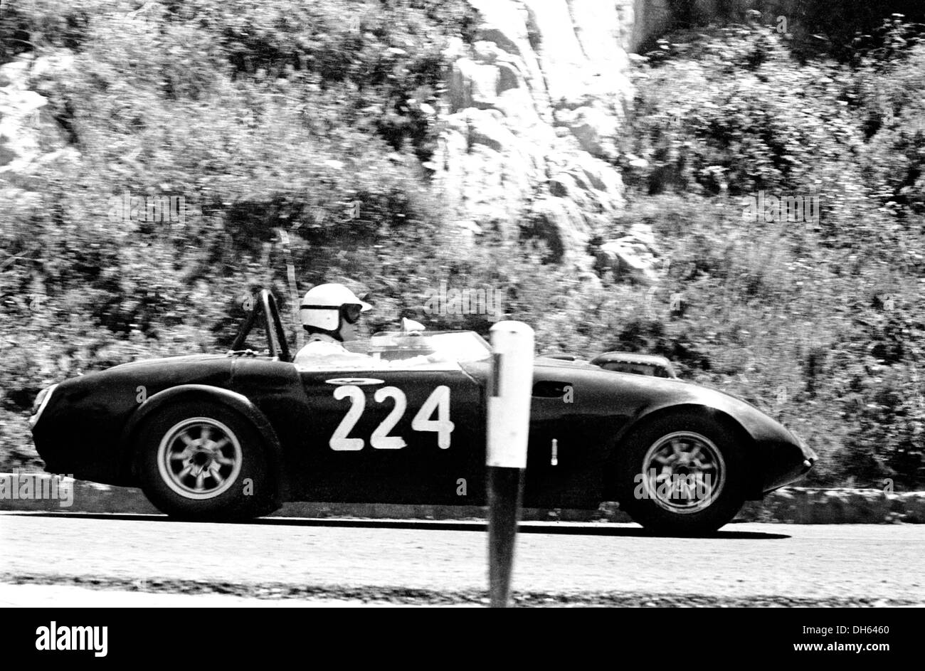 Jack Wheeler-Martin Davidson's Austin Healey Sprite special body, retired due to head gasket Targa Florio, Sicily 4 April 1969. Stock Photo