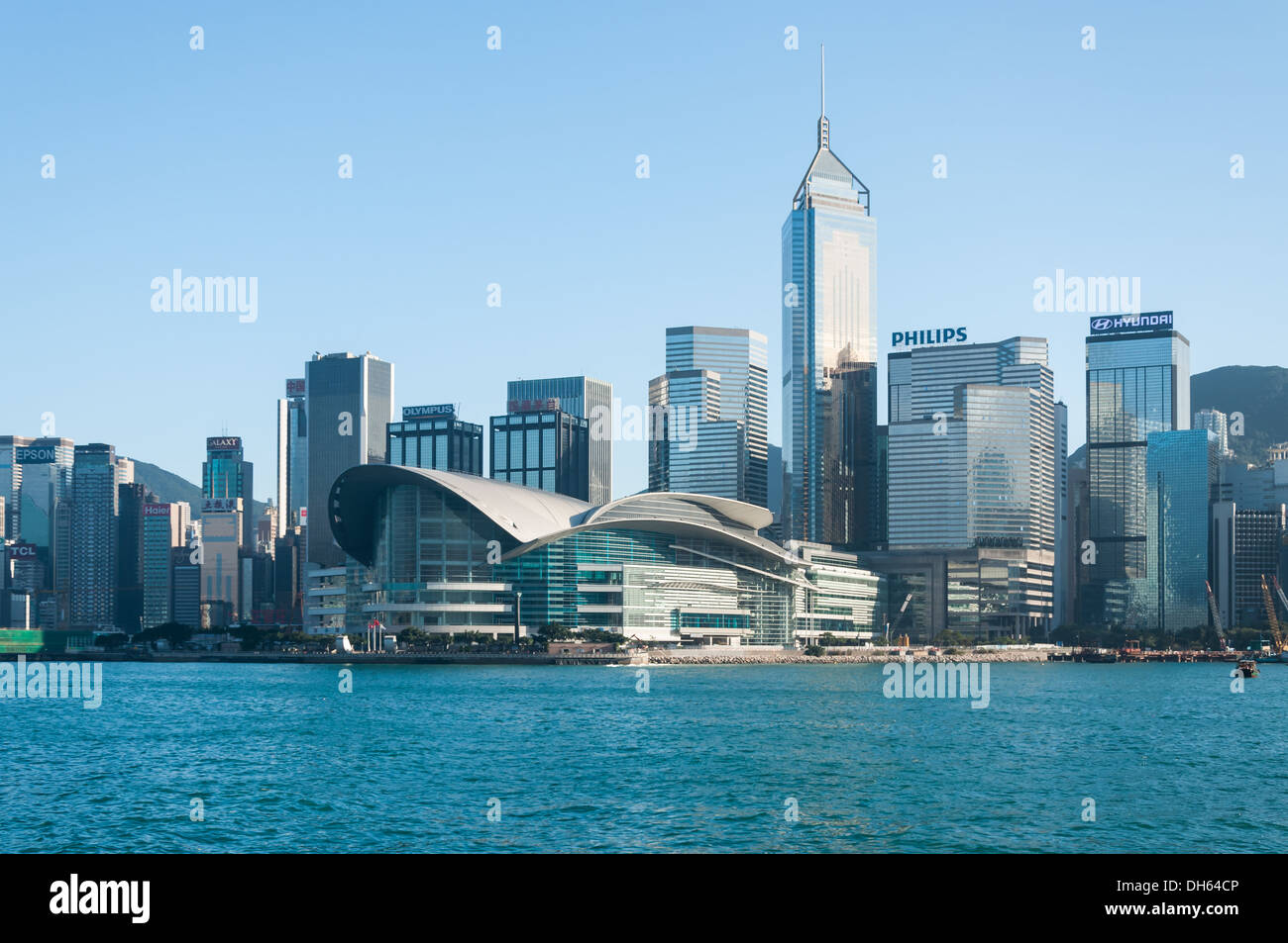 The Hong Kong skyline from across Victoria Harbor Stock Photo - Alamy