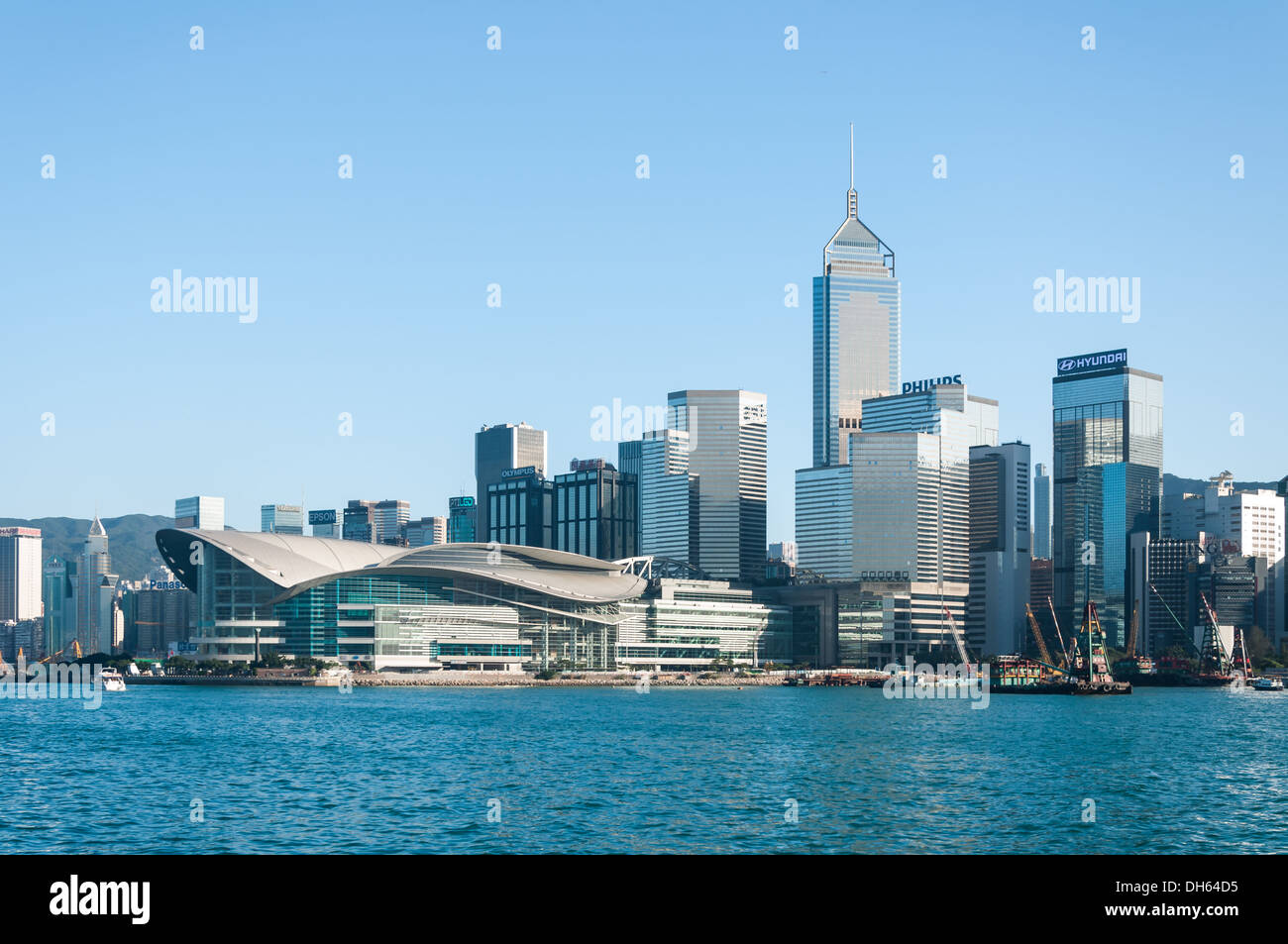 The Hong Kong skyline from across Victoria Harbor Stock Photo - Alamy