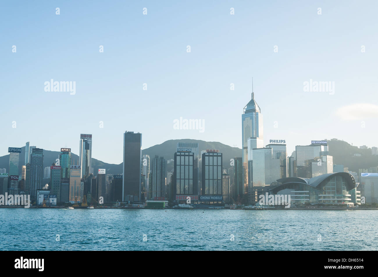 The Hong Kong skyline from across Victoria Harbor Stock Photo - Alamy