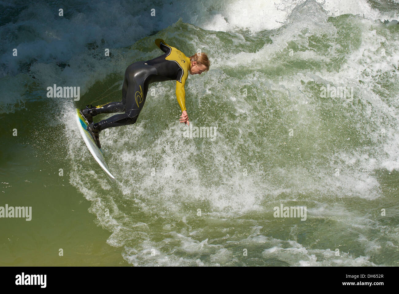 Surfing in the channel Stock Photo Alamy