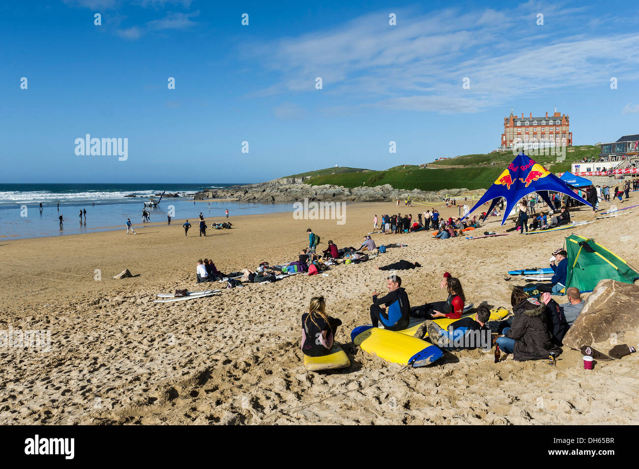 Fistral Beach in Newquay. Stock Photo
