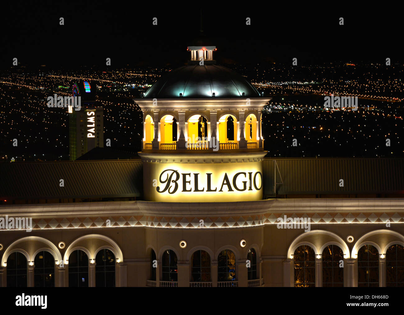 beautiful night scene of Las Vegas Nevada with lit up resort casino Stock  Photo - Alamy