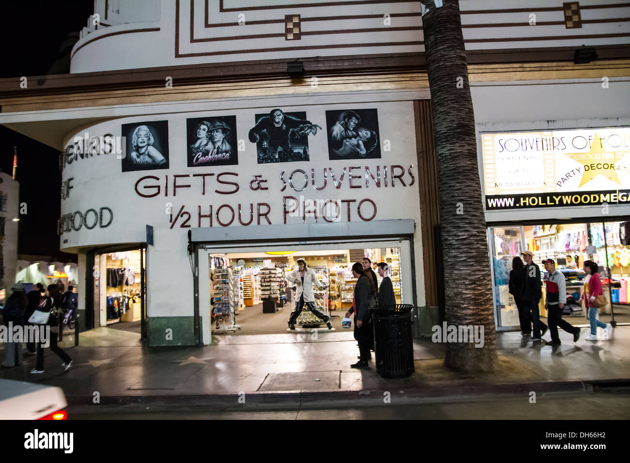 A souvenir shop on Hollywood Blvd in Hollywood California Stock Photo
