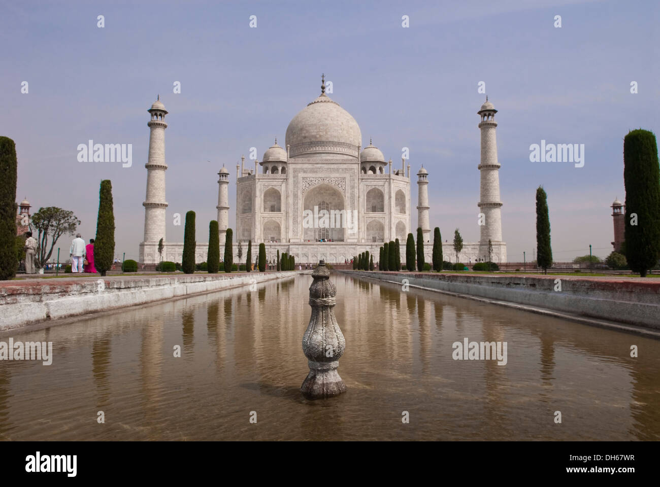 Pool, reflection, Taj Mahal, Agra, Uttar Pradesh, India, Asia Stock