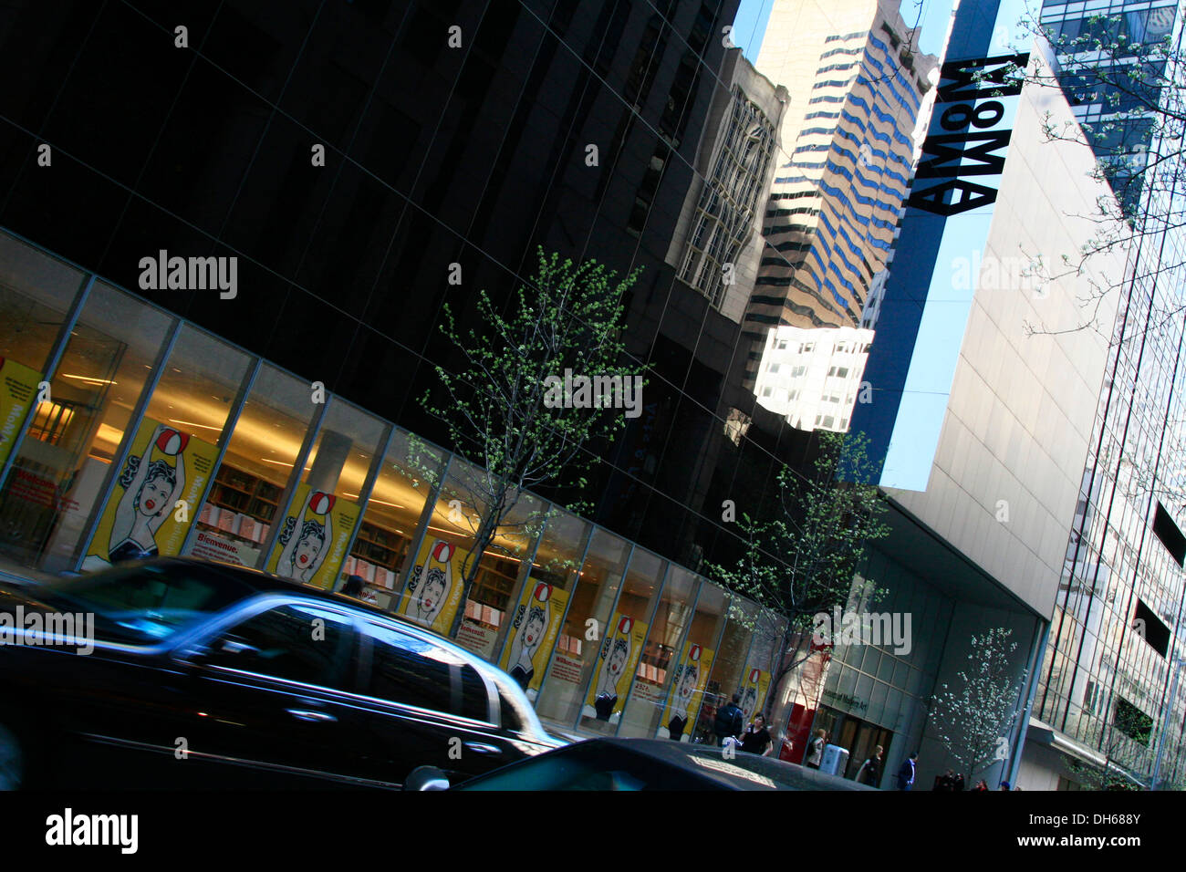 MOMA, main entrance, Museum of Modern Art building in New York City, USA Stock Photo