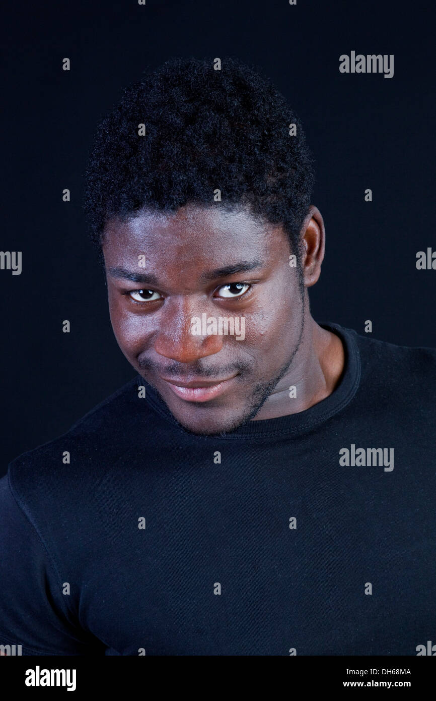 Young black man, portrait Stock Photo - Alamy