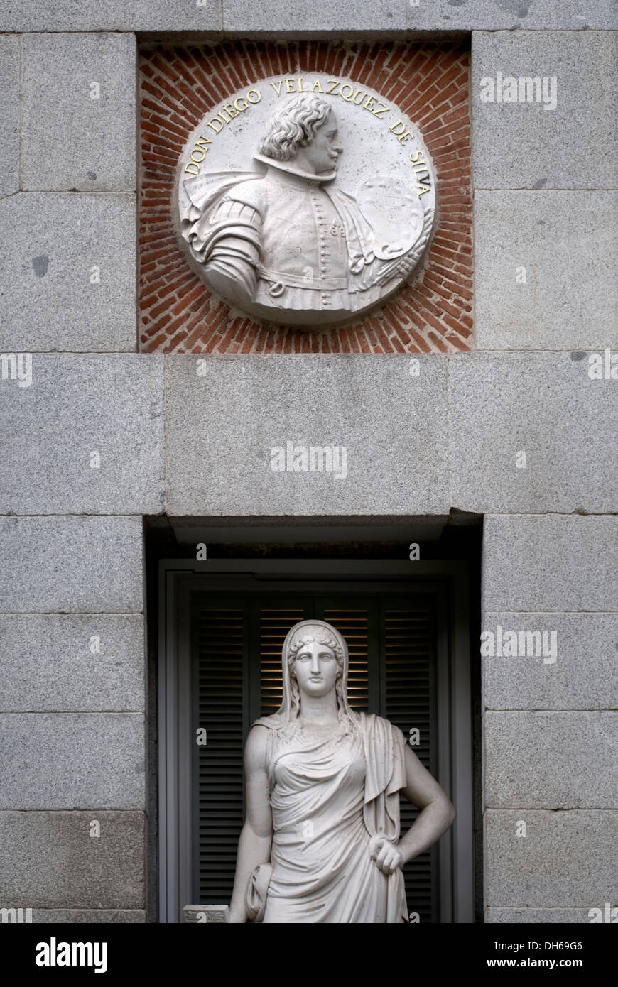 Sculpture of Don Diego Velazquez de Silva, at the Prado Museum, Madrid, Spain, Europe Stock Photo