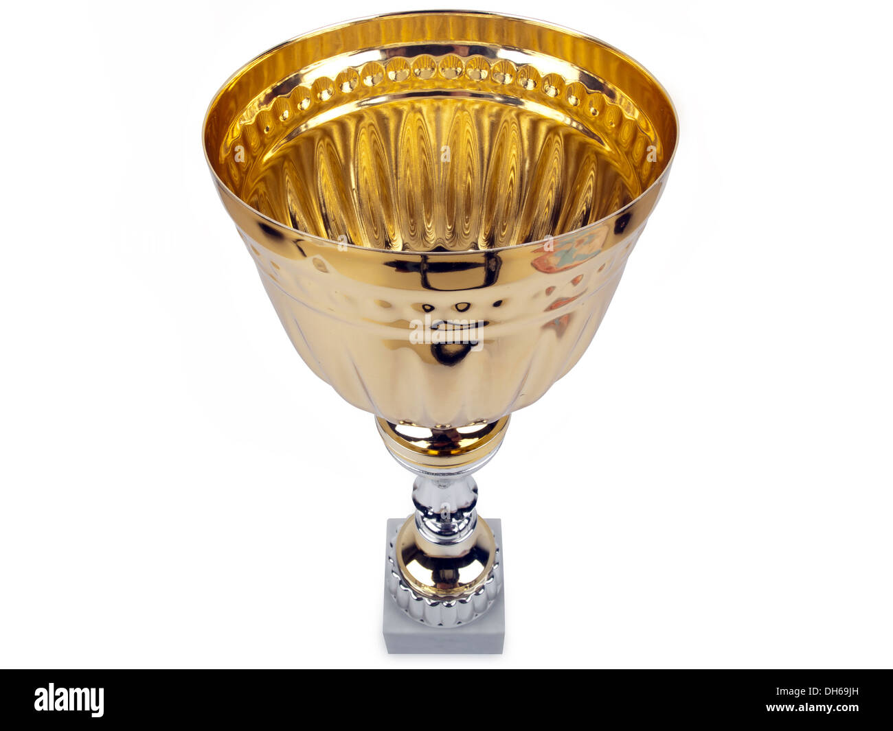 golden winner cup over white Stock Photo